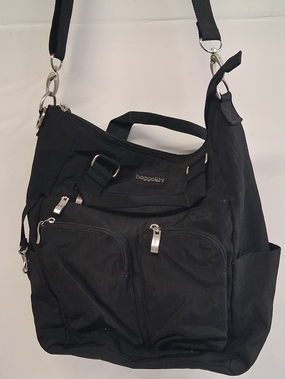Baggallini Black Convertible Crossbody Tote - Versatile Men’s Bag